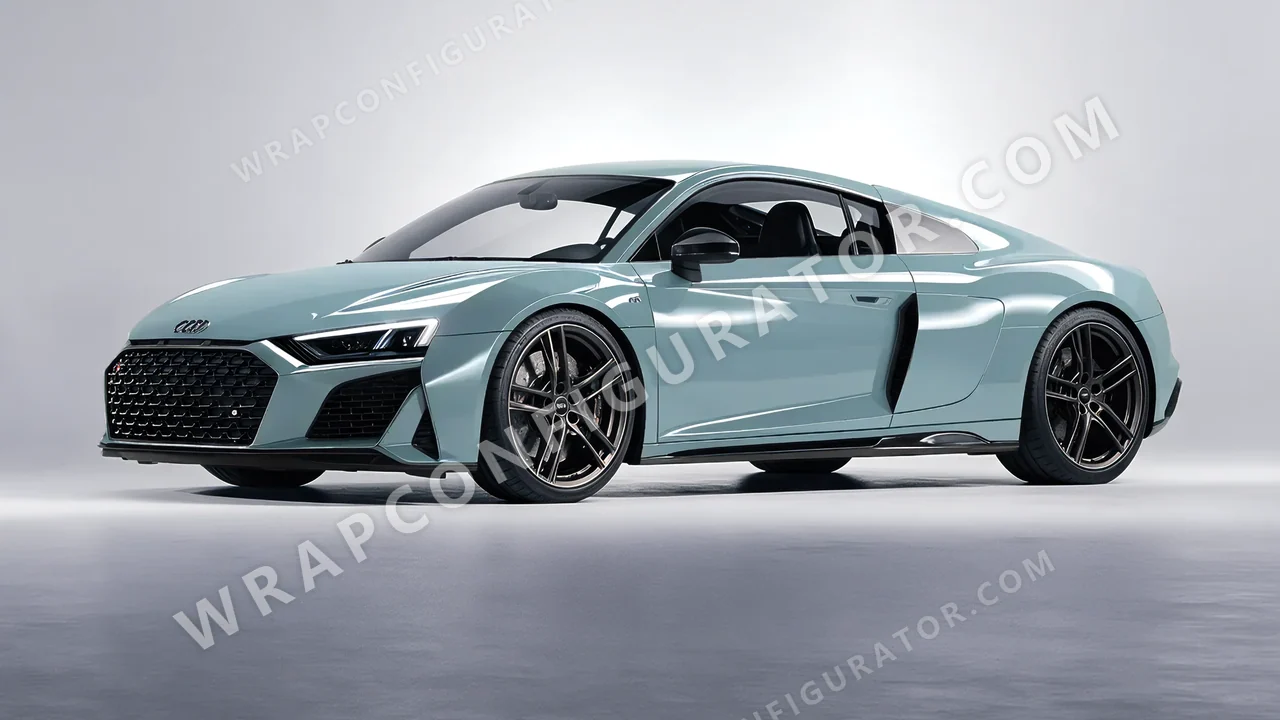 Blue Audi R8 2022 wrapped in Colourshield PPF by HyperPro Shadow Blue HGF73-P