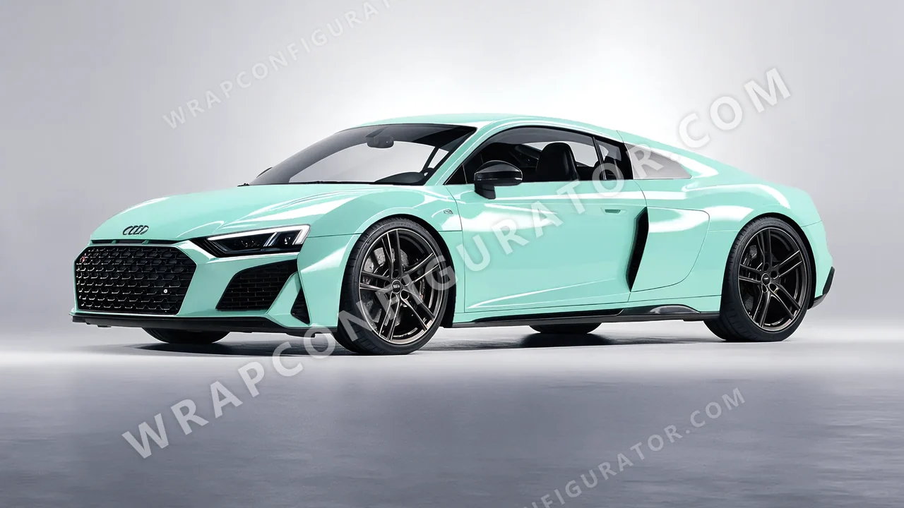 Blue Audi R8 2022 wrapped in Colourshield PPF by HyperPro Tiffany HGF12-P