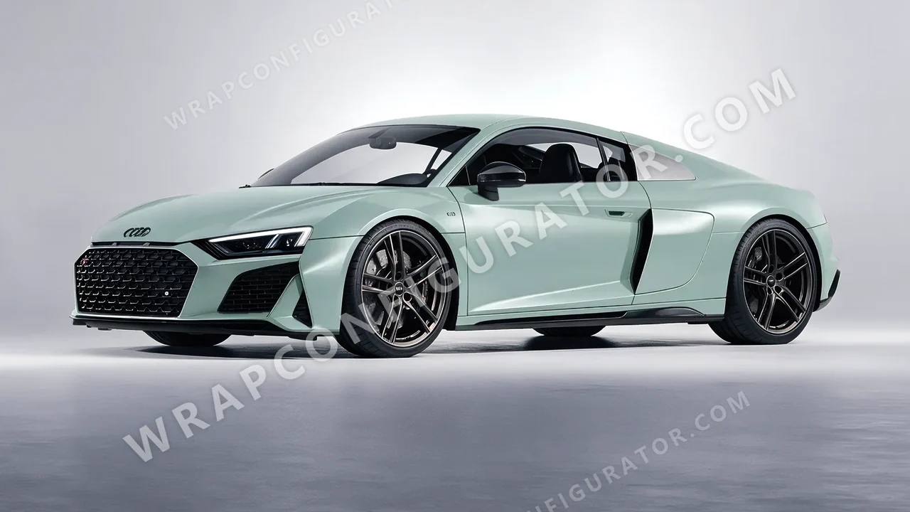 Green Audi R8 2022 wrapped in Avery Dennison Jade SW900-702-O