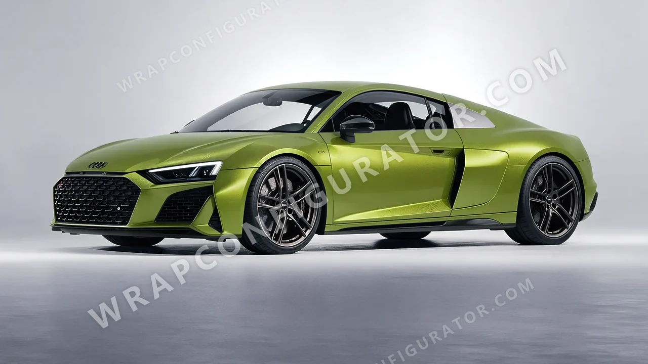 Green Audi R8 2022 wrapped in KPMF Matt Viper Green K75542