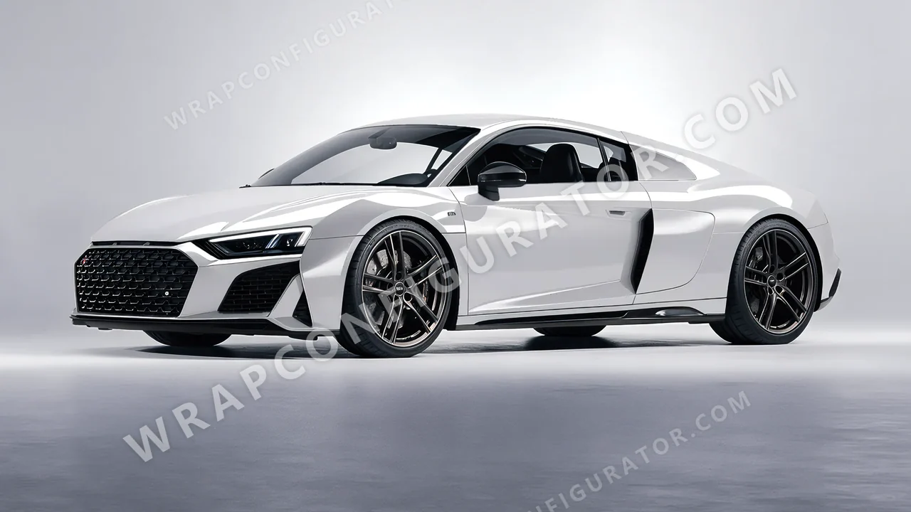 Grey Audi R8 2022 wrapped in 3M Storm Gray HG31