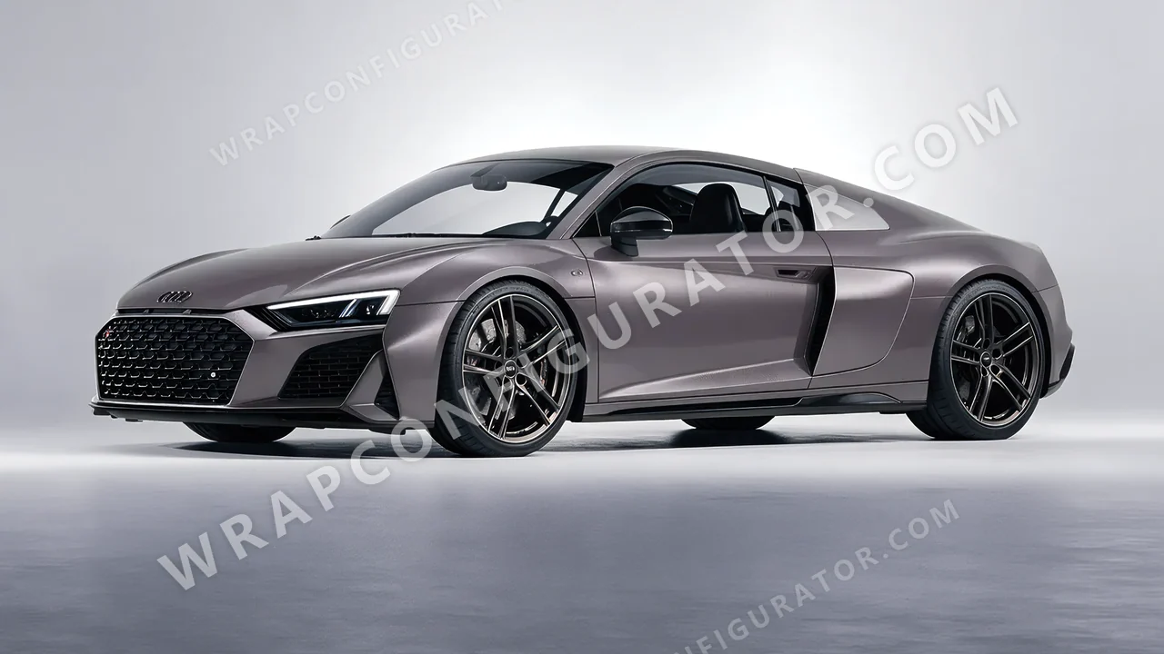 Grey Audi R8 2022 wrapped in Avery Dennison Spy Grey SW900-828-M