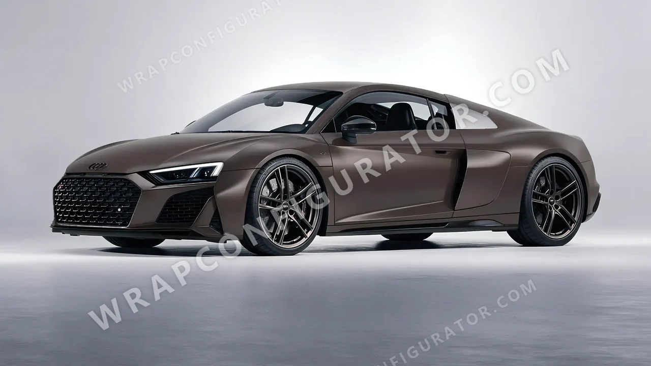 Grey Audi R8 2022 wrapped in Colourshield PPF by HyperPro Anchor Gray SMF47-P