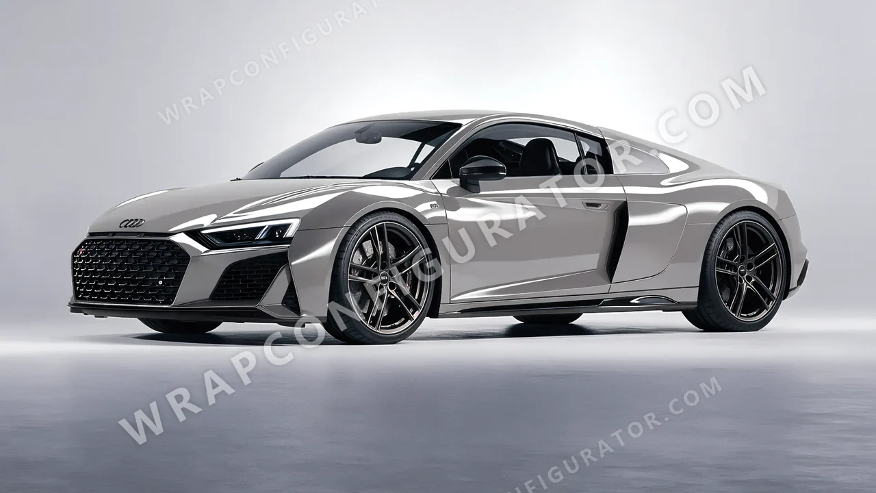 Grey Audi R8 2022 wrapped in Colourshield PPF by HyperPro Brooklyn Grey HGF39-P