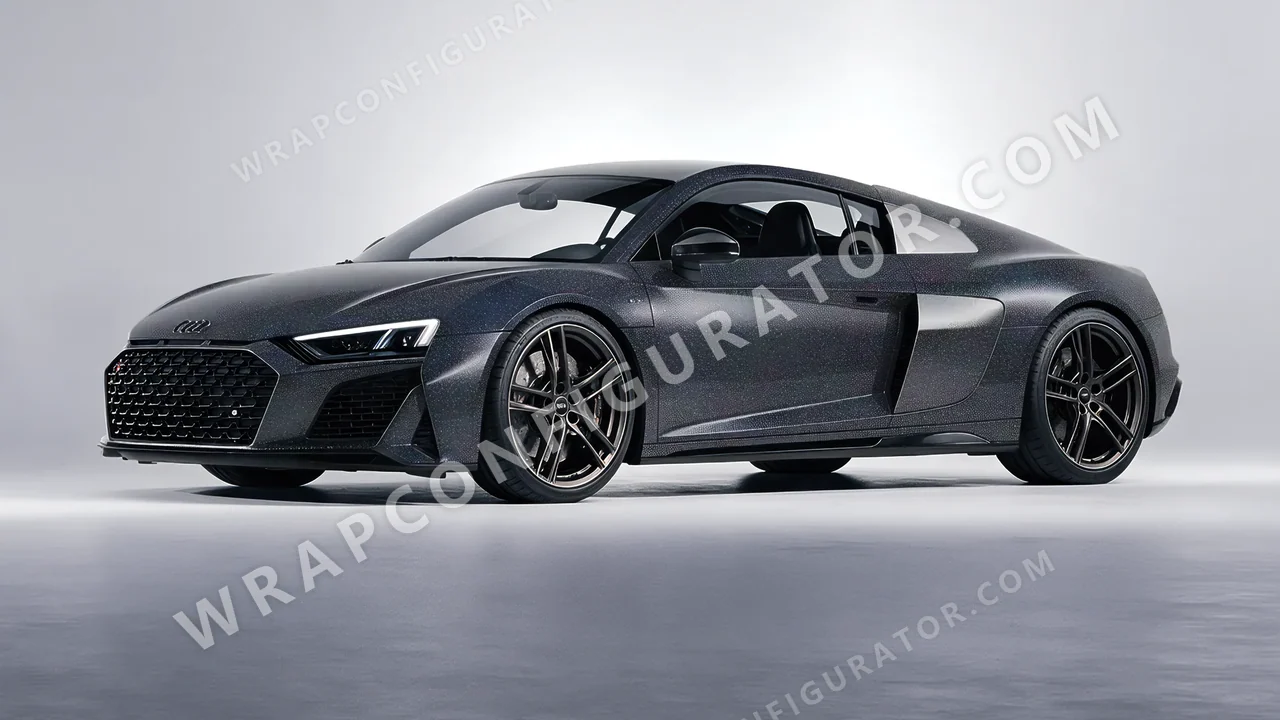 Grey Audi R8 2022 wrapped in Colourshield PPF by HyperPro Dark Gray GLF01-P