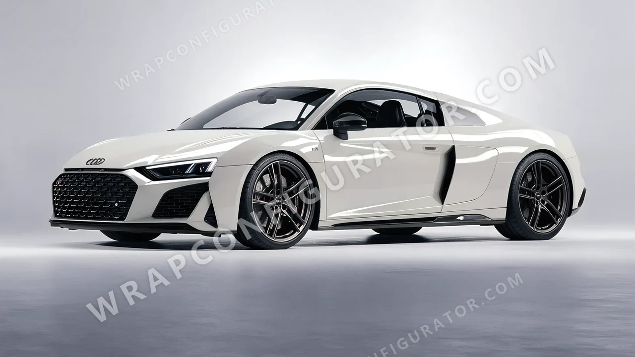 Grey Audi R8 2022 wrapped in Colourshield PPF by HyperPro Fog Gray HGF103-P