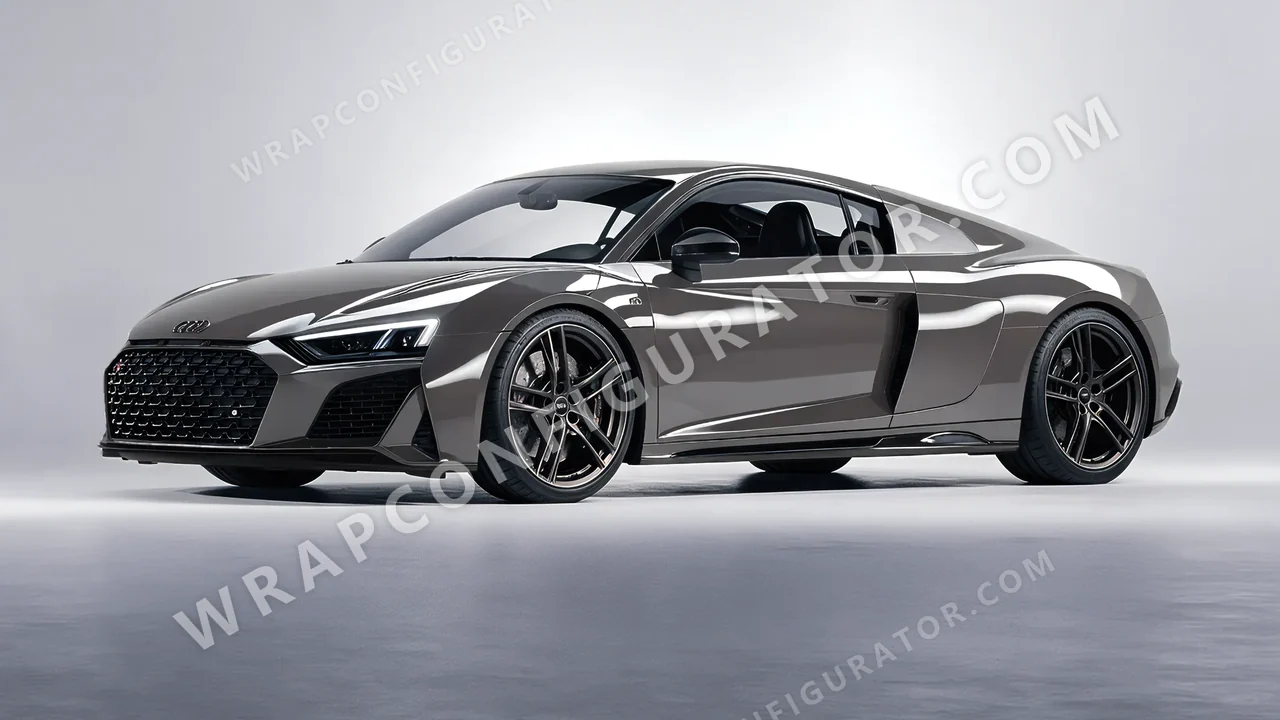 Grey Audi R8 2022 wrapped in Colourshield PPF by HyperPro Gray HGF72-P