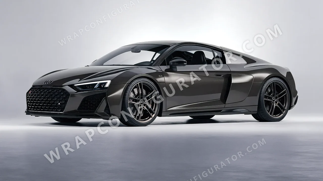 Grey Audi R8 2022 wrapped in Colourshield PPF by HyperPro Gray HGM58-P