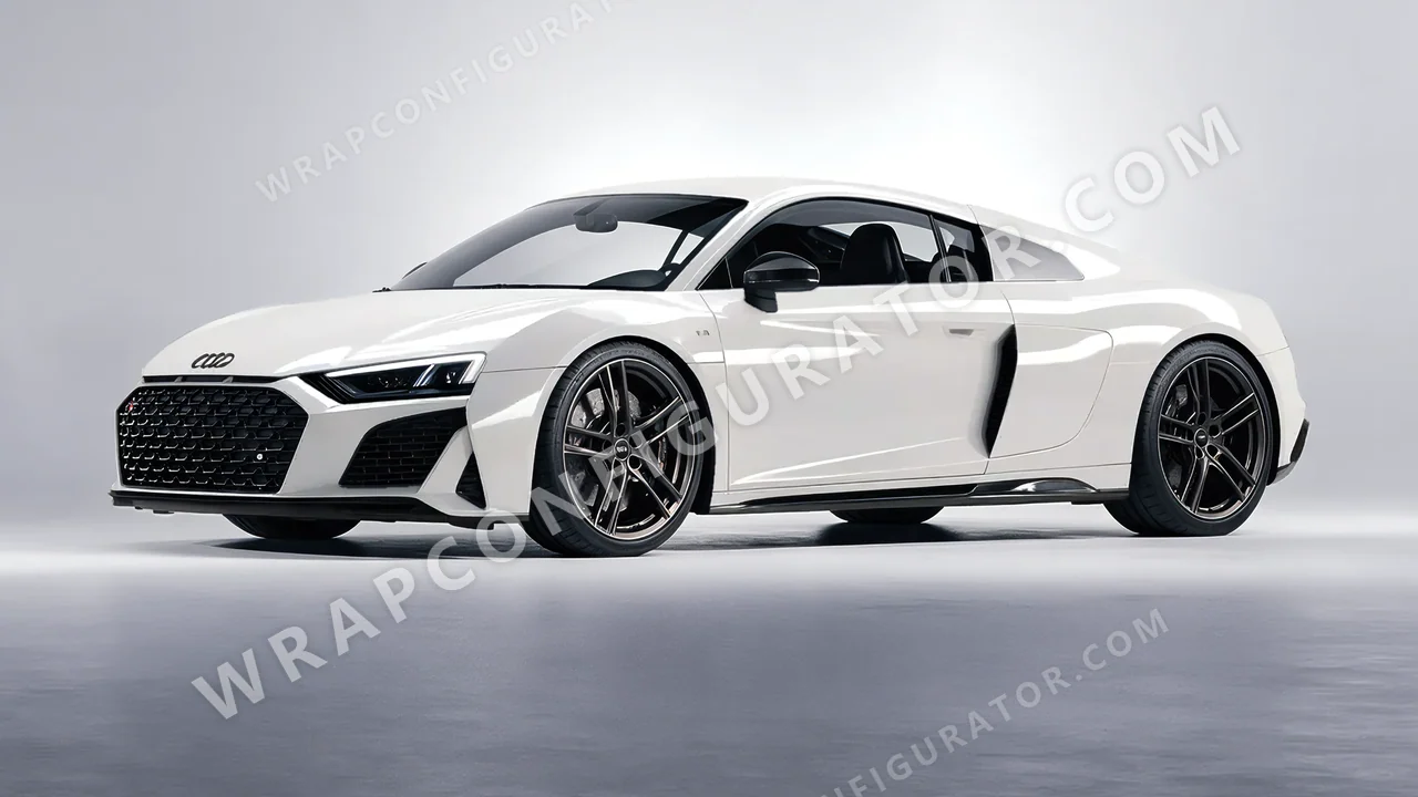 Grey Audi R8 2022 wrapped in Colourshield PPF by HyperPro Light Gray HGF18-P