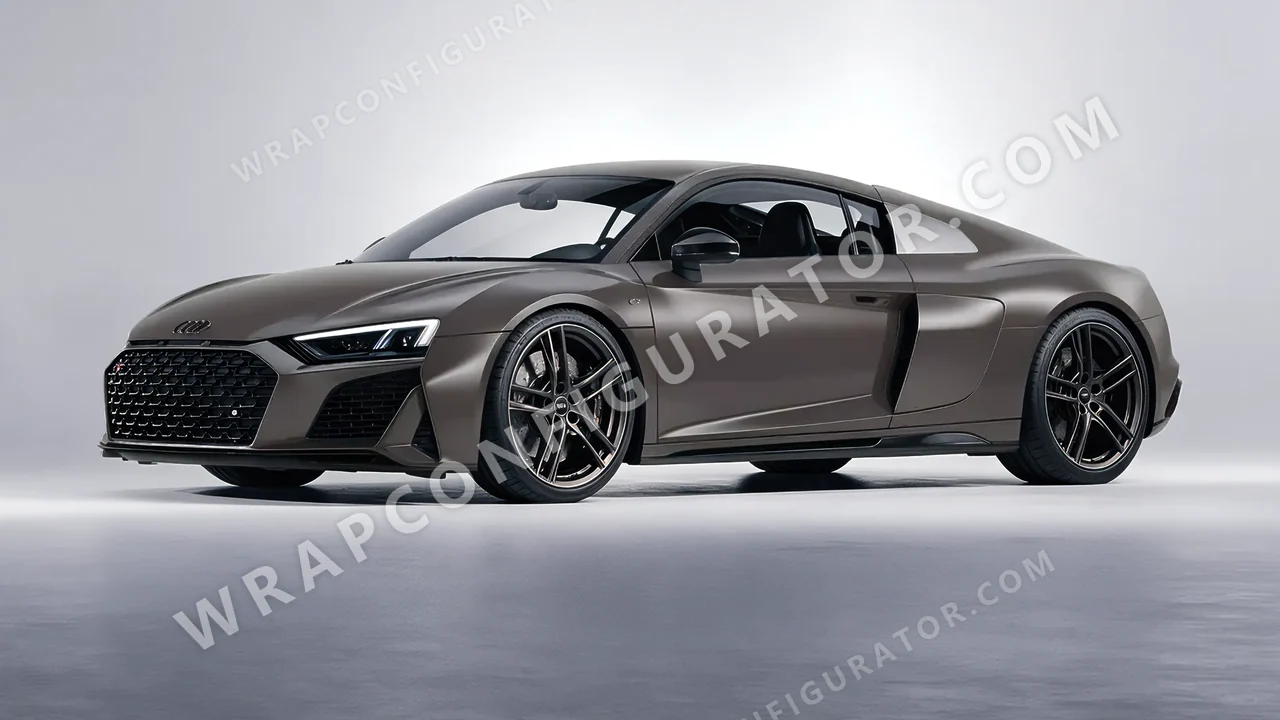 Grey Audi R8 2022 wrapped in Colourshield PPF by HyperPro Pebble Gray SMF43-P