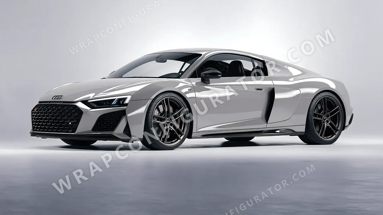Grey Audi R8 2022 wrapped in Colourshield PPF by HyperPro Porsche Ash HGF47-P