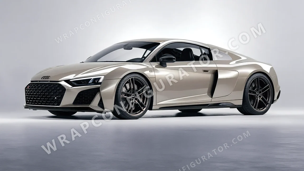 Grey Audi R8 2022 wrapped in Colourshield PPF by HyperPro Shadow Silver GAF14-P