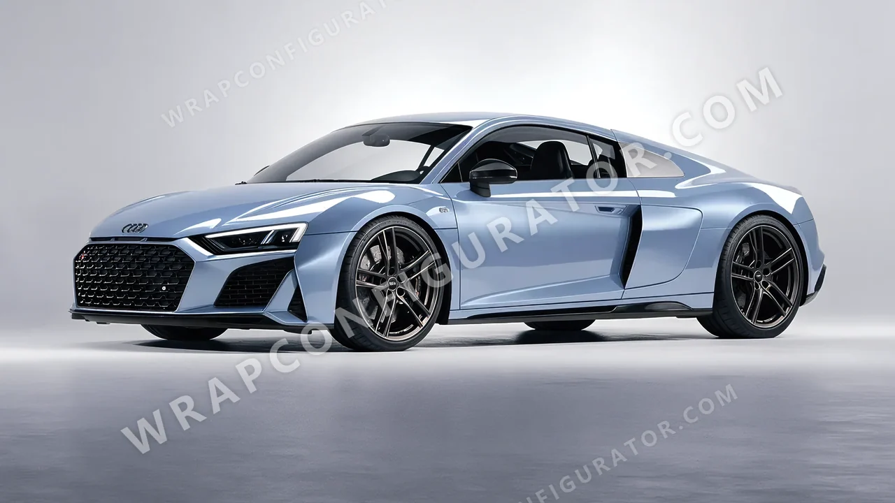 Grey Audi R8 2022 wrapped in Colourshield PPF by HyperPro Shark Gray GAF55-P