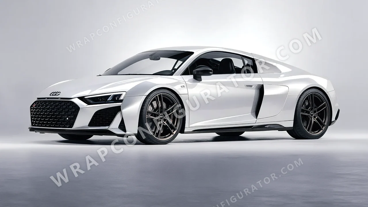 Grey Audi R8 2022 wrapped in Colourshield PPF by HyperPro Silver HGM04-P