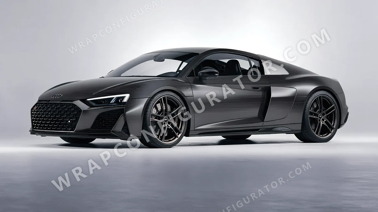 Grey Audi R8 2022 wrapped in Colourshield PPF by HyperPro Smoke Fade MBF04-P