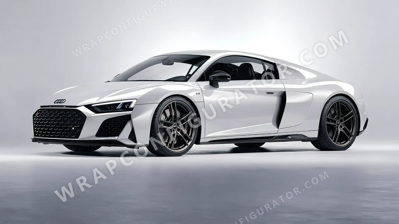 Grey Audi R8 2022 wrapped in Inozetek Dynamic PPF Dolphin Grey DPPF904