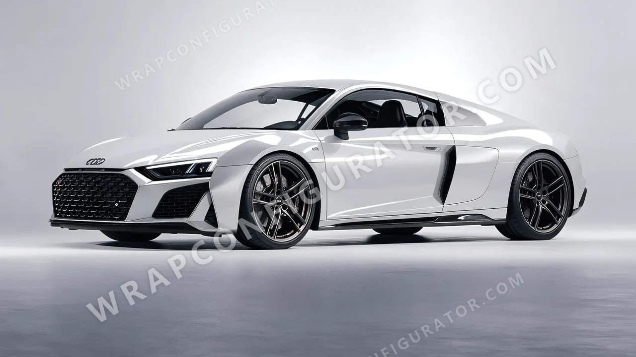 Grey Audi R8 2022 wrapped in Inozetek Dynamic PPF GT Silver DPPF709