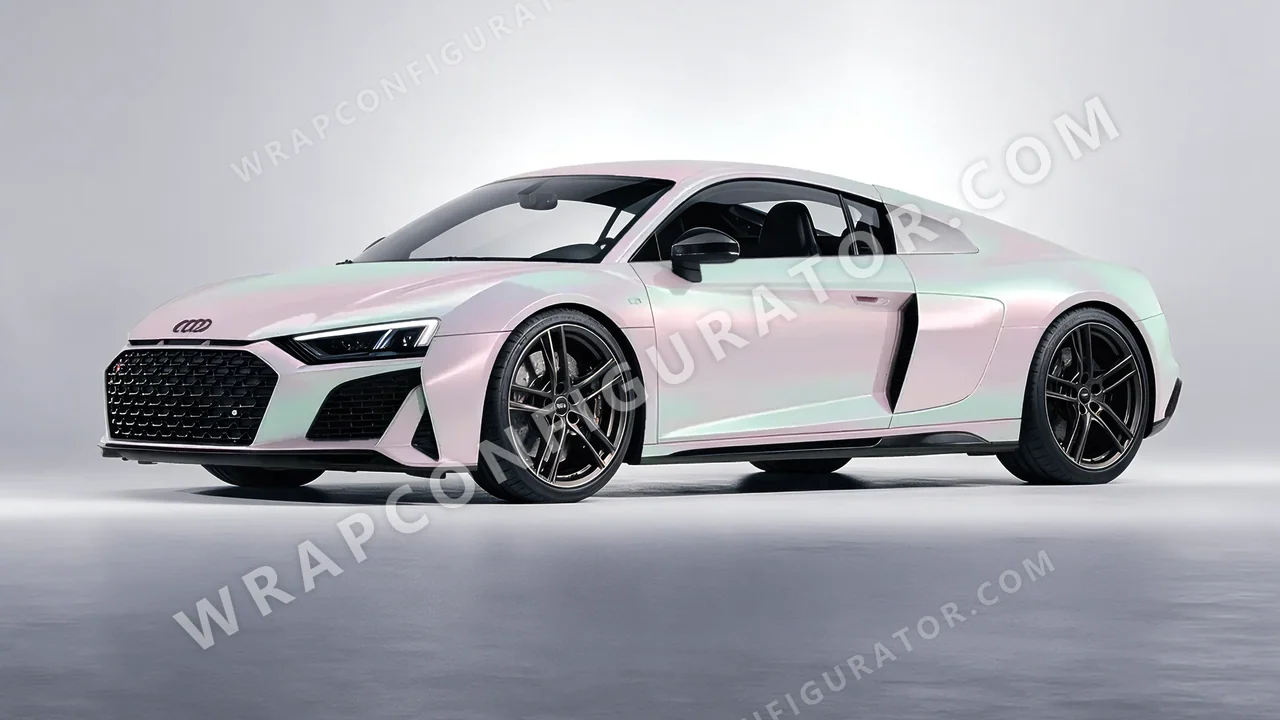 Grey Audi R8 2022 wrapped in Inozetek Dynamic PPF Redstone Grey DPPF716