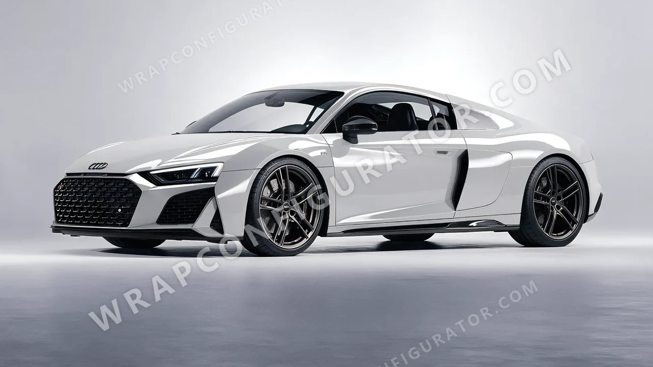 Grey Audi R8 2022 wrapped in Inozetek Dynamic PPF Terracotta Army Grey EMC102