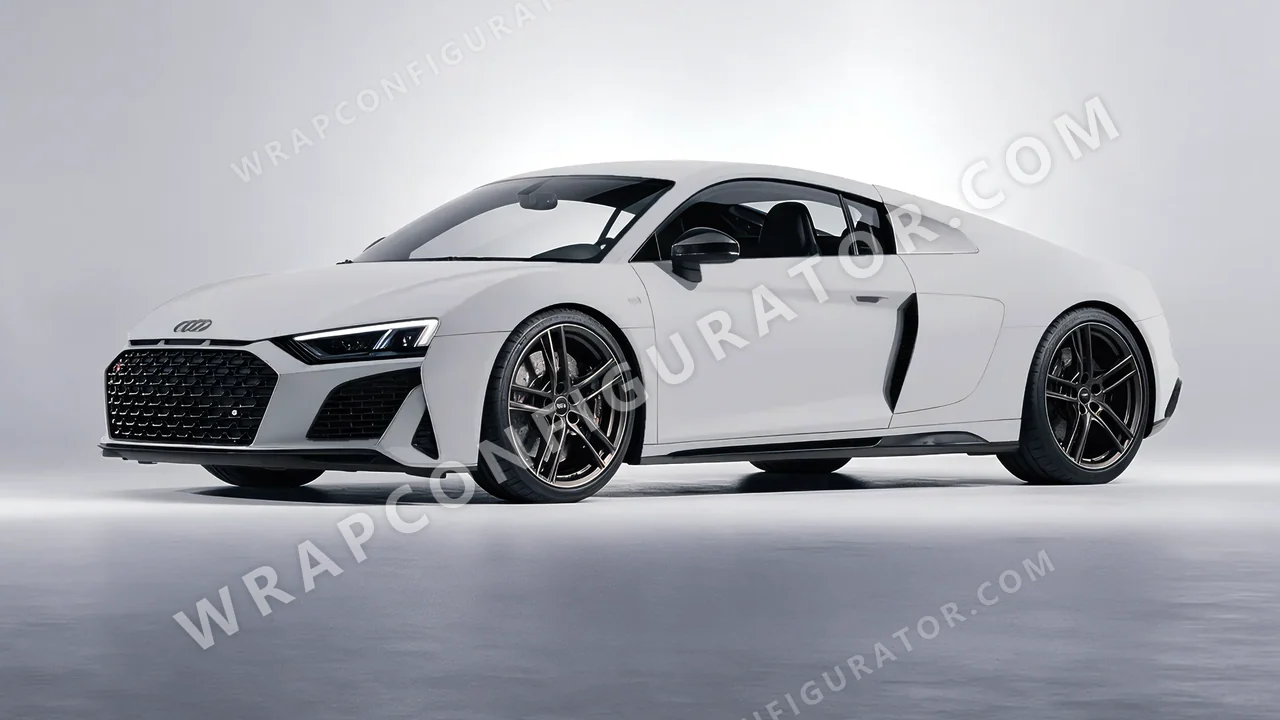 Grey Audi R8 2022 wrapped in Inozetek Dynamic PPF Ultimate Grey DPPF809