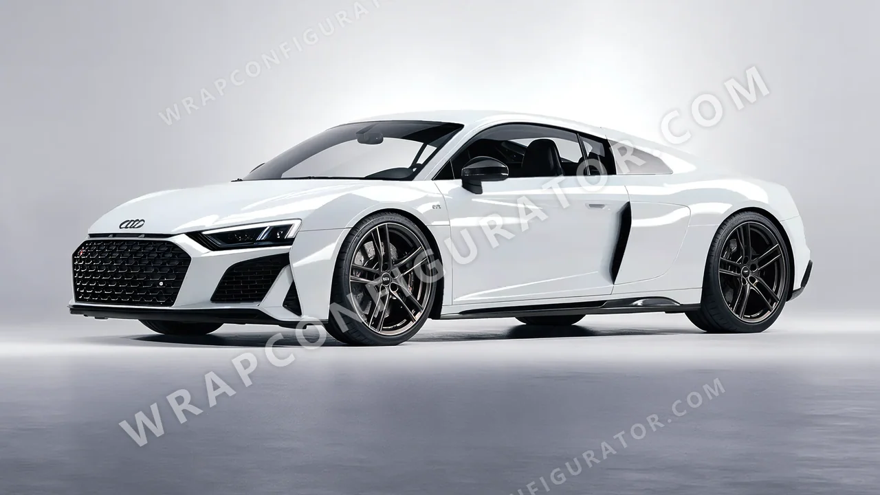 Grey Audi R8 2022 wrapped in ORACAL Stone Grey 970RA-711G