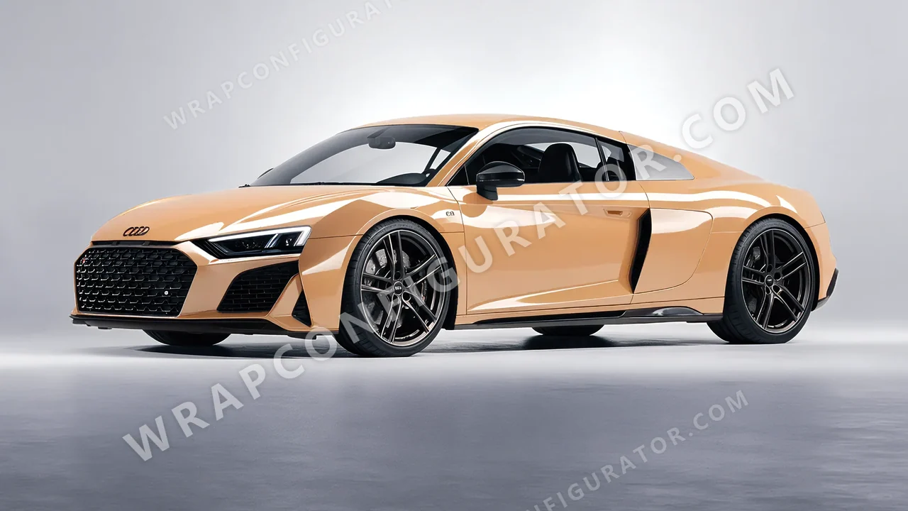 Orange Audi R8 2022 wrapped in ORACAL Copper Kiss 970RA-313G