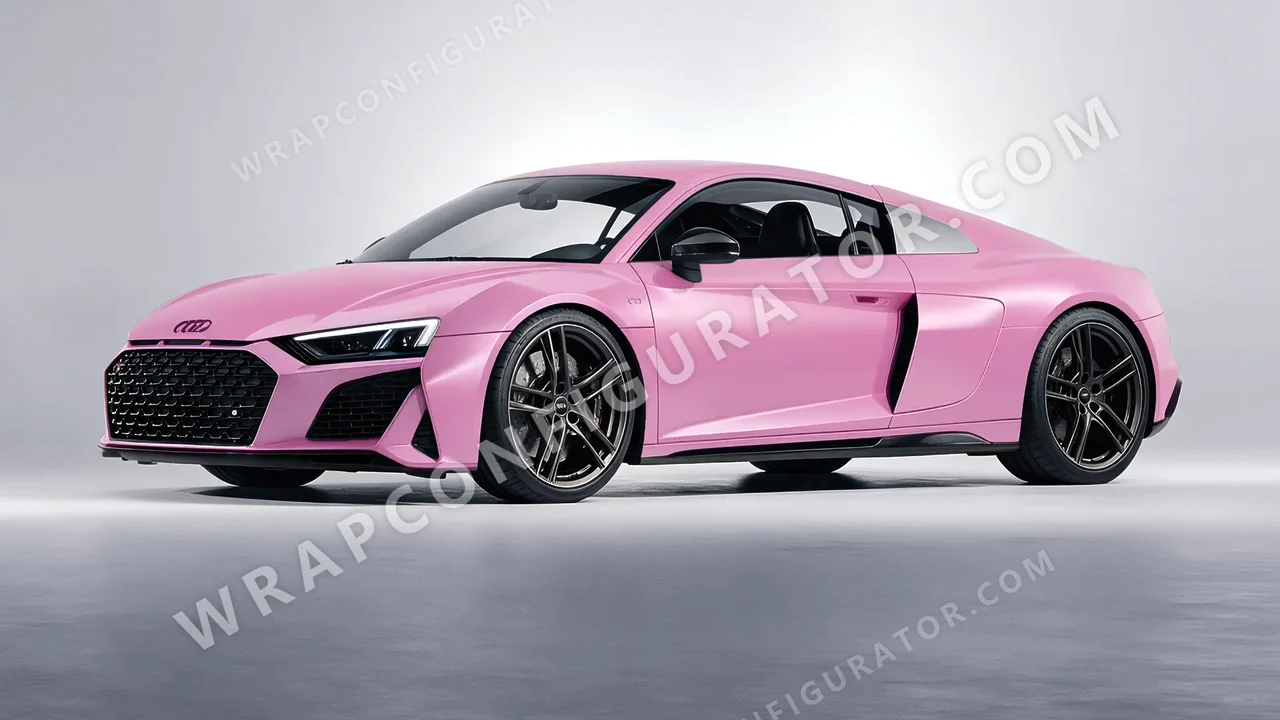 Pink Audi R8 2022 wrapped in Avery Dennison Bubblegum Pink SW900-514-O