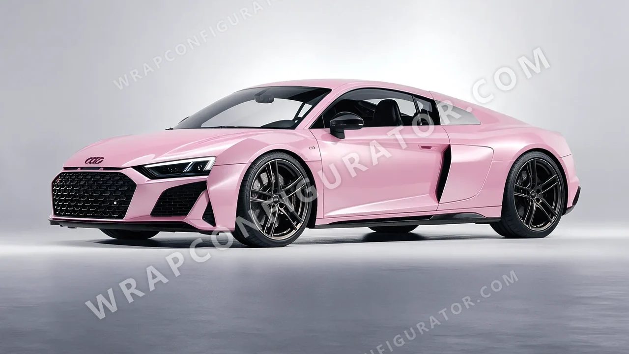 Pink Audi R8 2022 wrapped in Avery Dennison Gloss Pearl Tutu Pink SW900-523-S