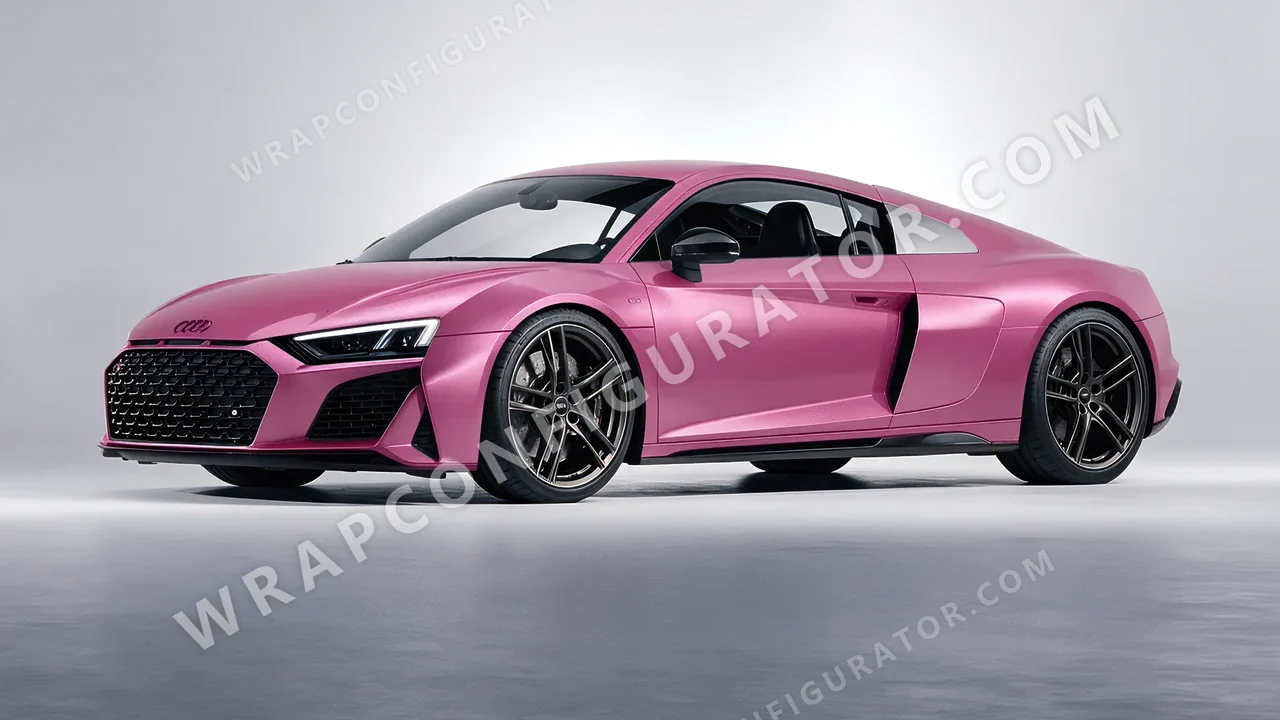 Pink Audi R8 2022 wrapped in Avery Dennison Pink SW900-520-M