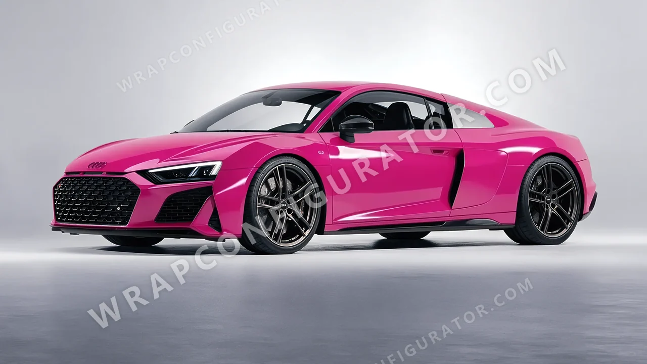 Pink Audi R8 2022 wrapped in Avery Dennison Pool Party Pink SW900-517-O