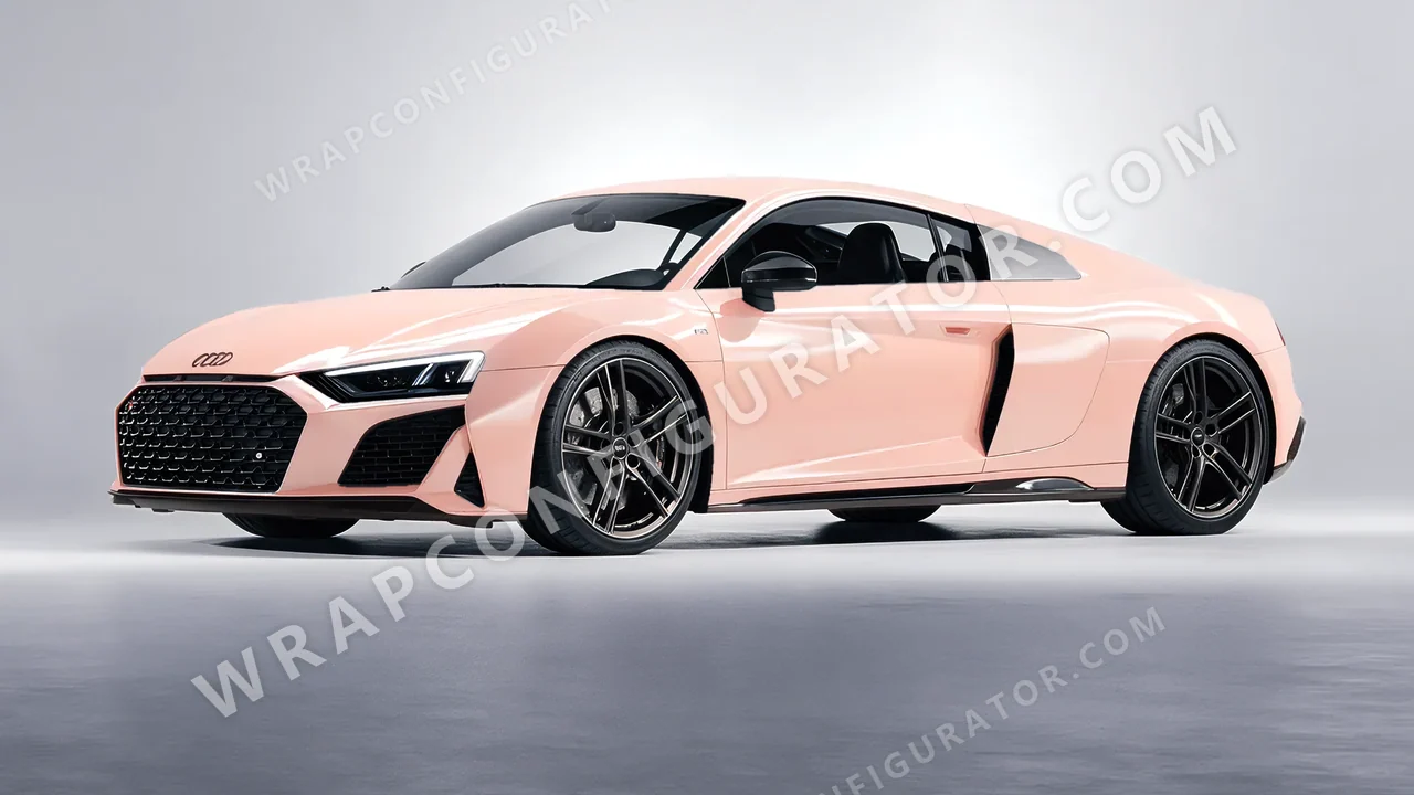 Pink Audi R8 2022 wrapped in Colourshield PPF by HyperPro Cherry Pink HGF75-P