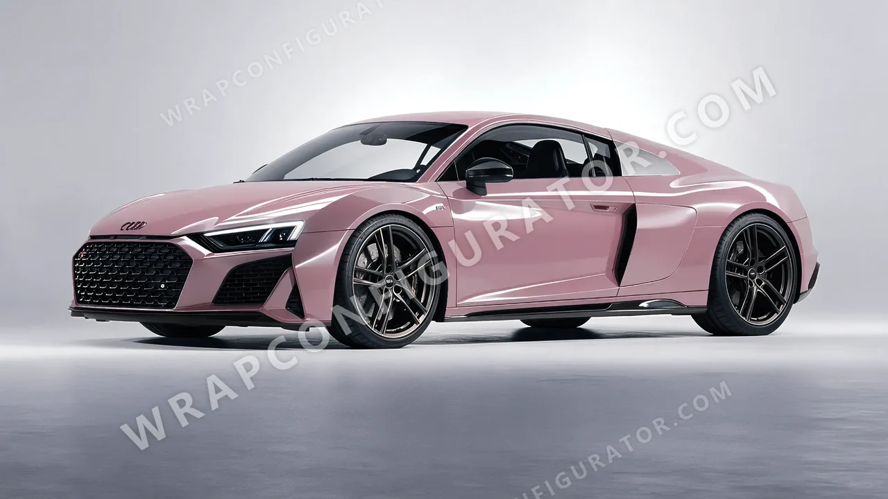 Pink Audi R8 2022 wrapped in Colourshield PPF by HyperPro Dried Pink HGF85-P