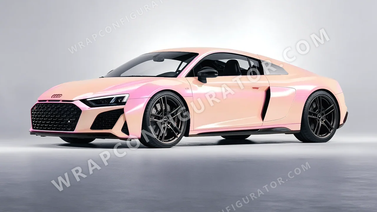 Pink Audi R8 2022 wrapped in Colourshield PPF by HyperPro Pink CGM03-P