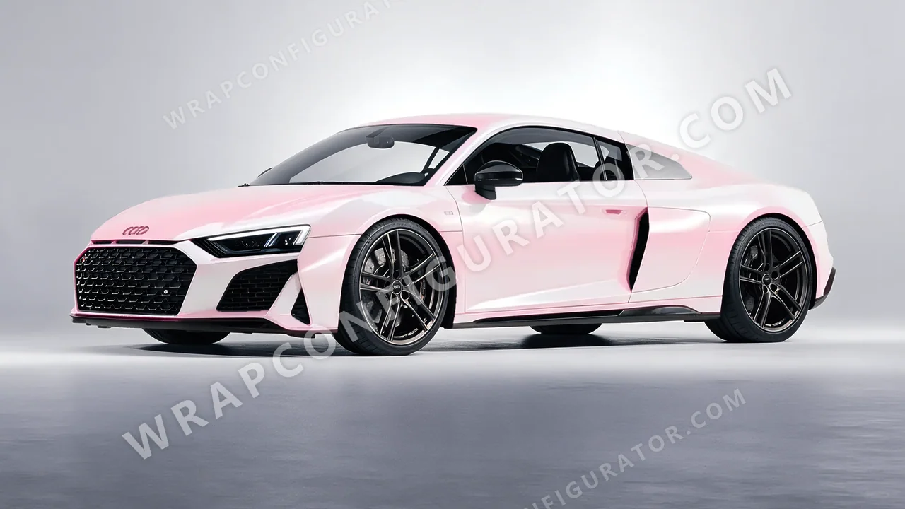 Pink Audi R8 2022 wrapped in Colourshield PPF by HyperPro Purple/Pink CGM15-P