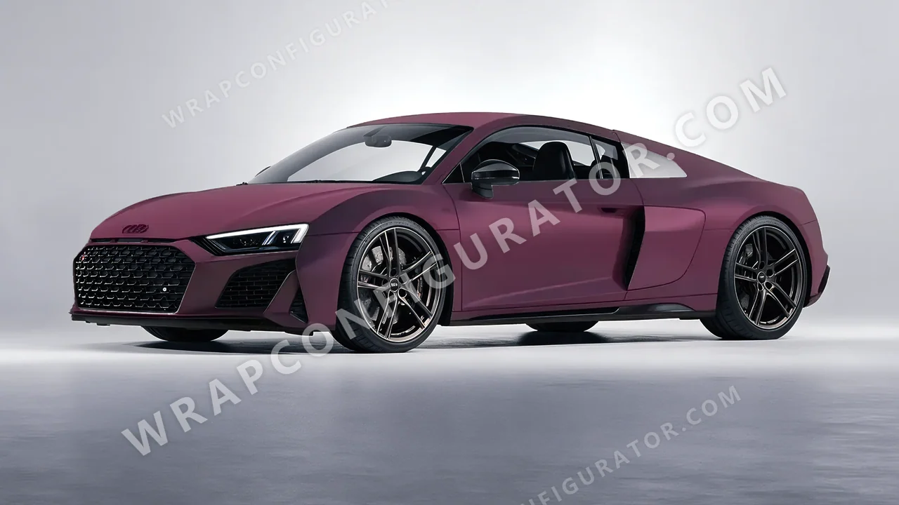 Pink Audi R8 2022 wrapped in KPMF Frozen Mystic Pink Matt K75575