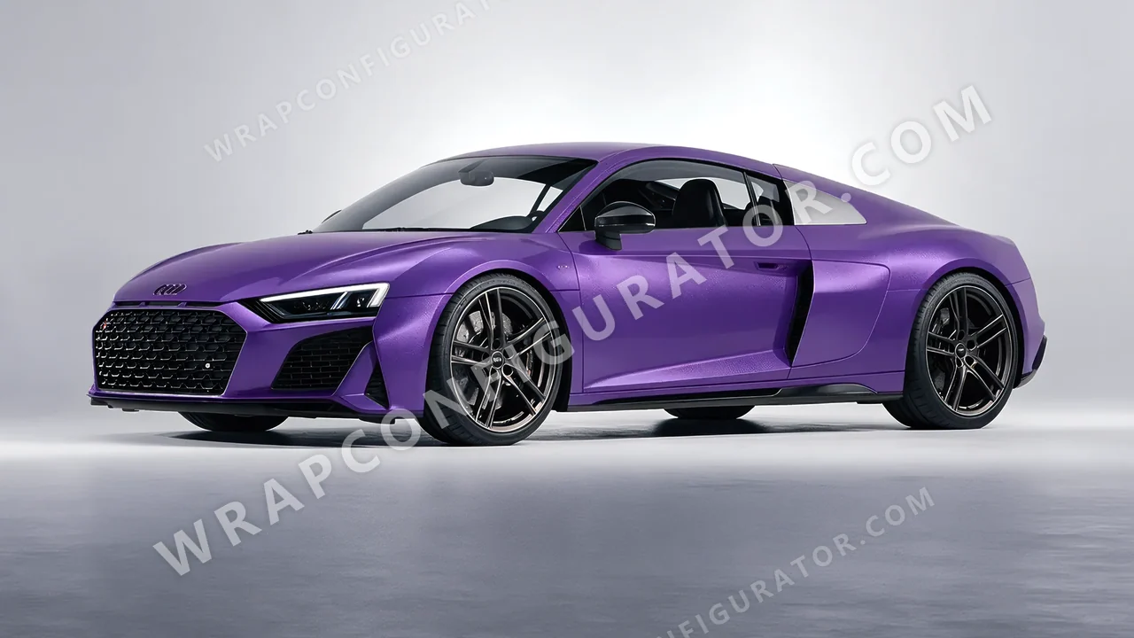 Purple Audi R8 2022 wrapped in Avery Dennison Purple SW900-565-M
