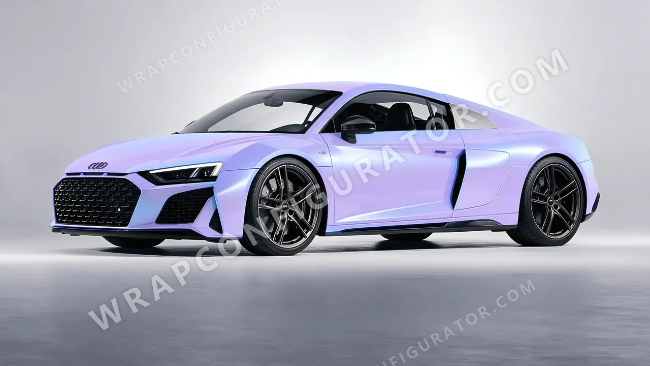 Purple Audi R8 2022 wrapped in Colourshield PPF by HyperPro Aurora Purple CGM08-P