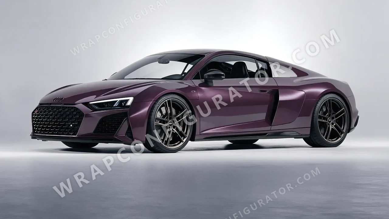 Purple Audi R8 2022 wrapped in Colourshield PPF by HyperPro Faded Purple GAF57-P