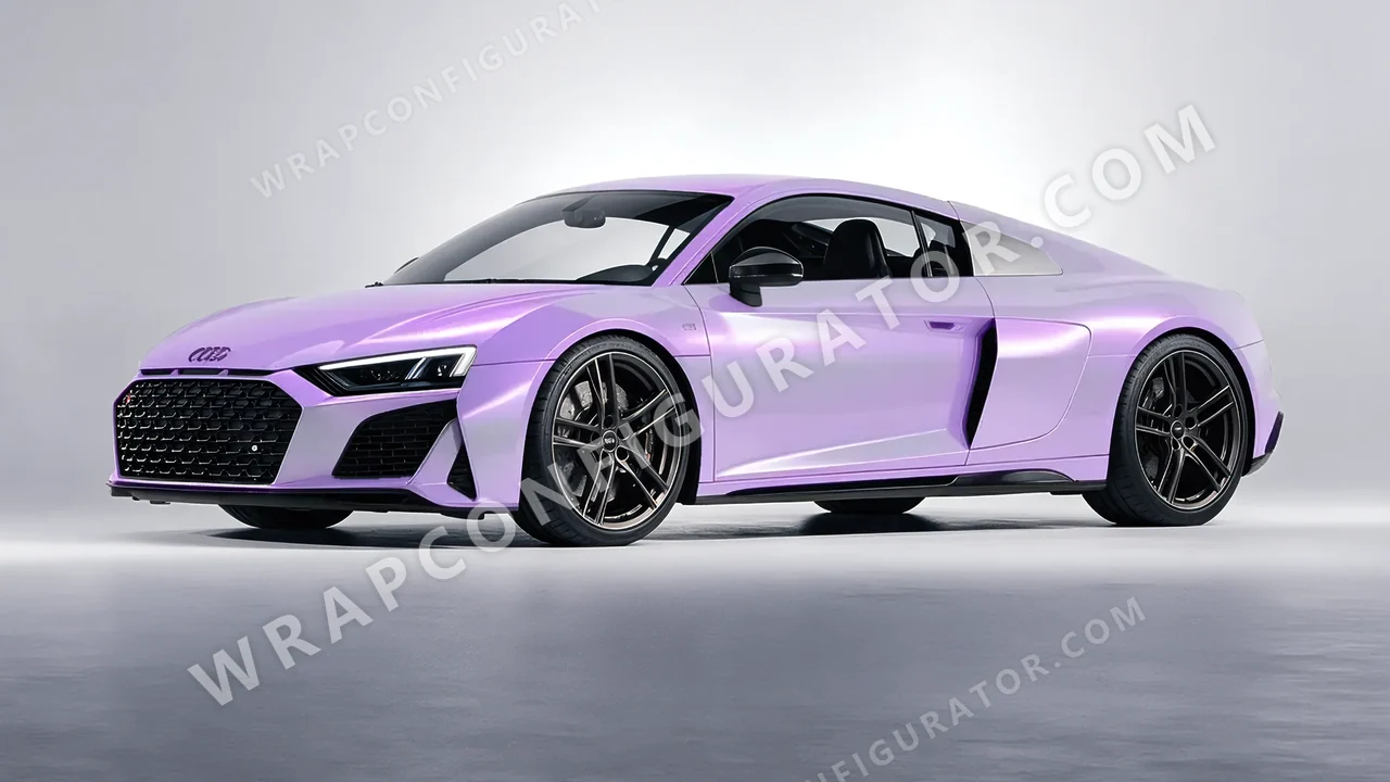 Purple Audi R8 2022 wrapped in Colourshield PPF by HyperPro Gray Purple CGM07-P