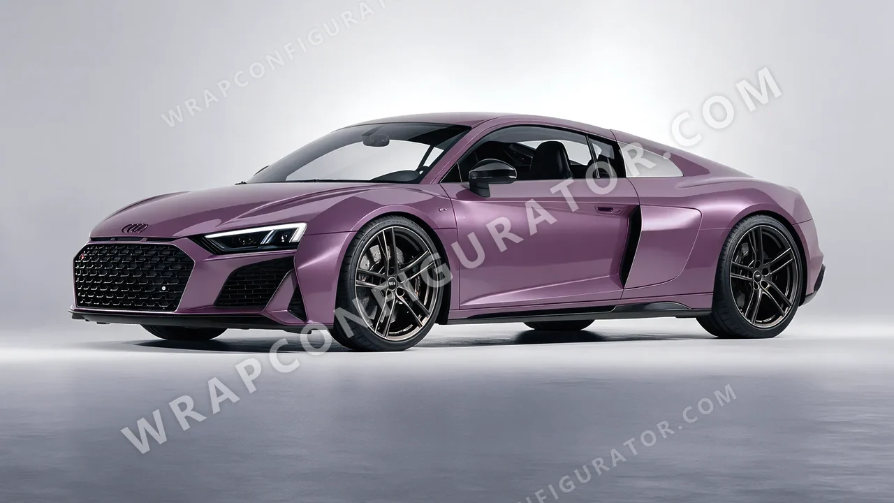 Purple Audi R8 2022 wrapped in Colourshield PPF by HyperPro Smoke Purple GAF22-P