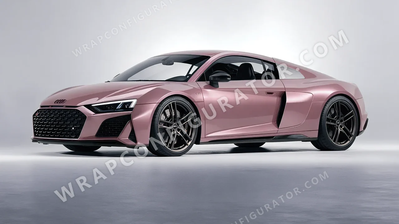Purple Audi R8 2022 wrapped in Inozetek Dynamic PPF Berry DPPF943