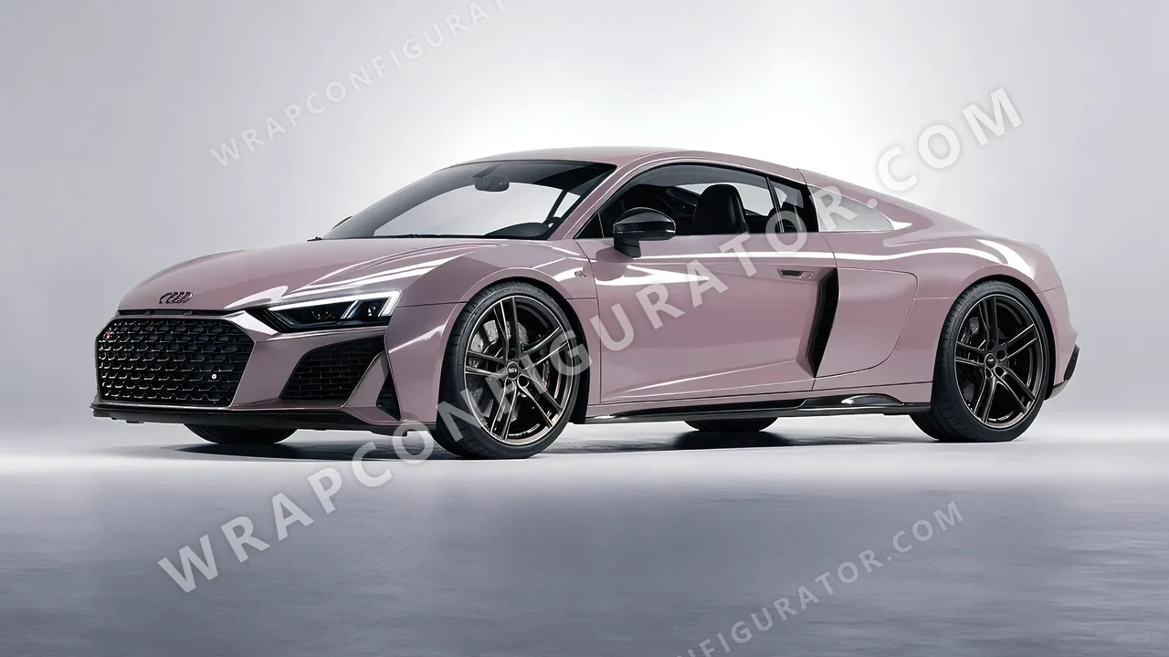 Purple Audi R8 2022 wrapped in Inozetek Dynamic PPF Misty Purple DPPF707