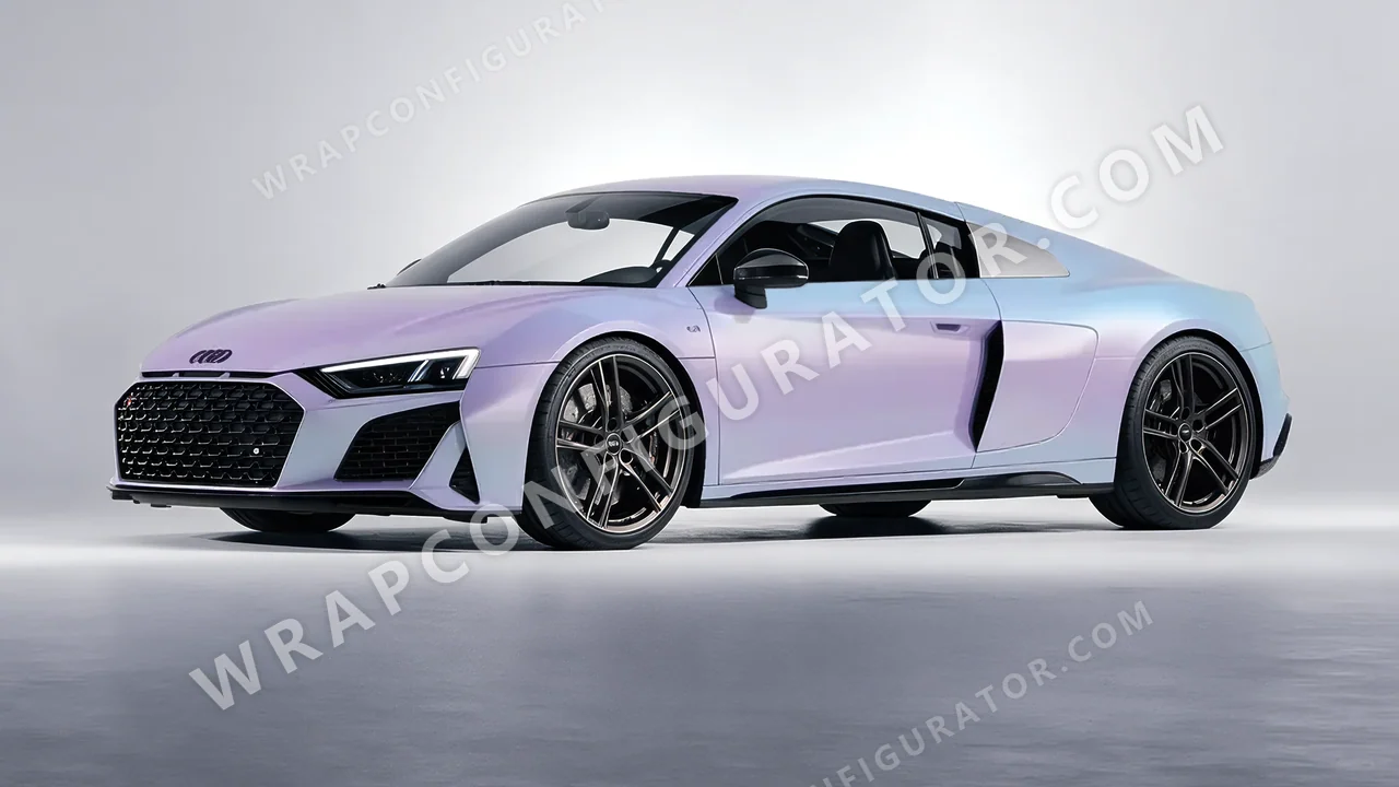 Purple Audi R8 2022 wrapped in ORACAL Matt Amethyst 970RA-316M
