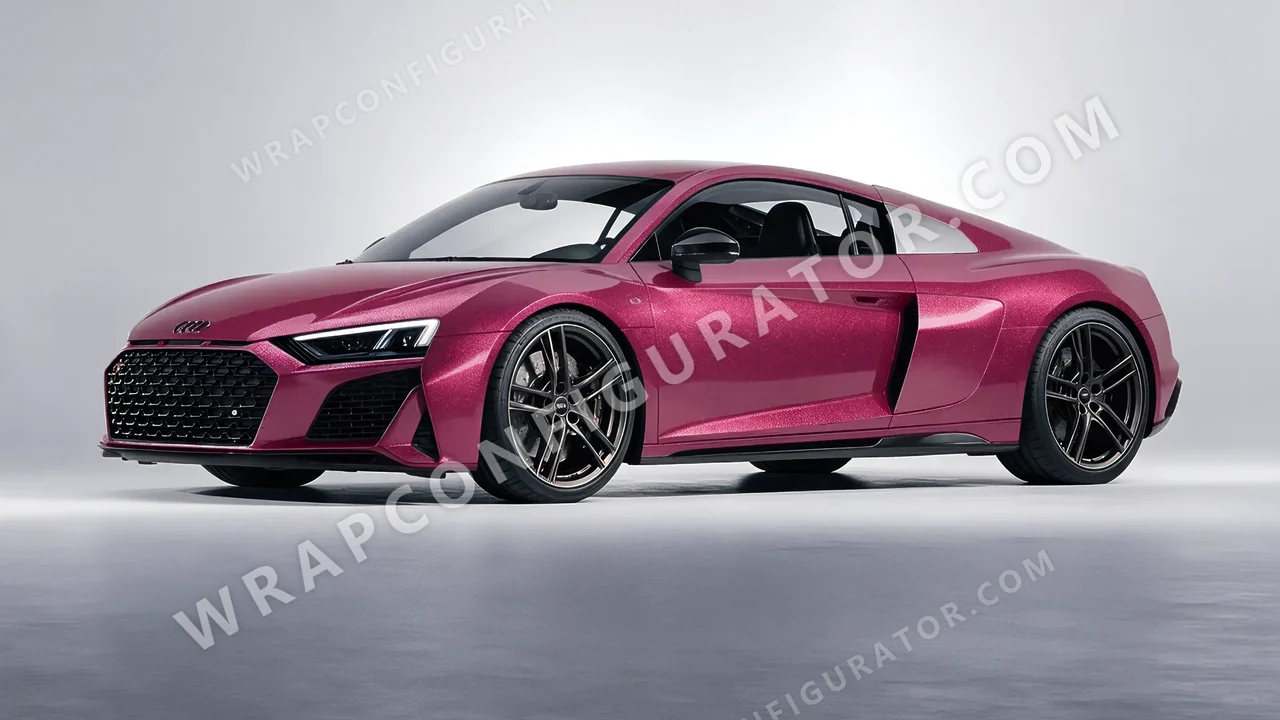 Red Audi R8 2022 wrapped in Avery Dennison Spark SW900-419-M