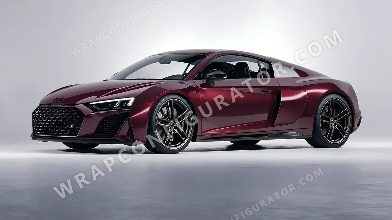 Red Audi R8 2022 wrapped in Colourshield PPF by HyperPro Barn Red HGM20-P