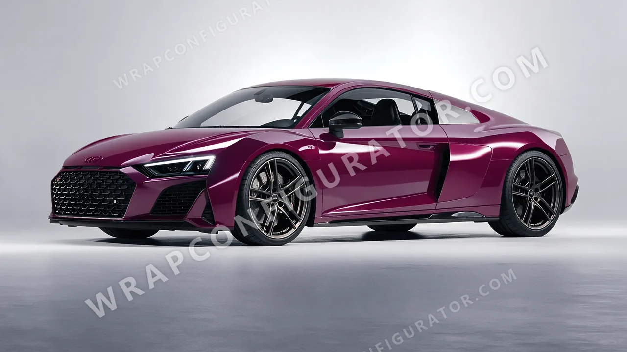 Red Audi R8 2022 wrapped in Colourshield PPF by HyperPro Ruby Star HGF61-P