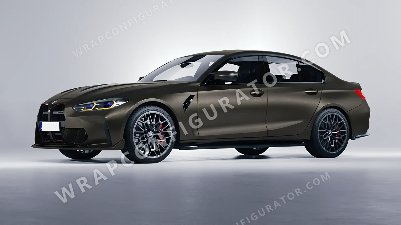 Black BMW M3 CS 2023 wrapped in Avery Dennison Dark Basalt SW900-871-M