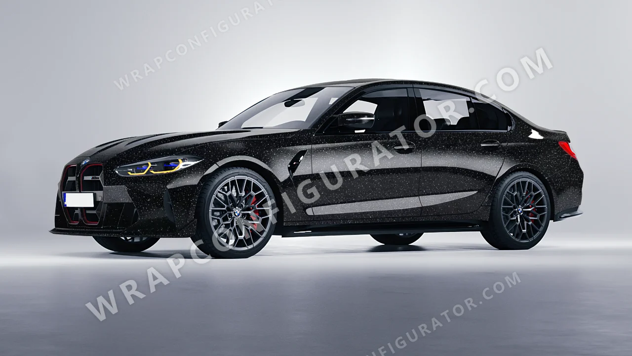 Black BMW M3 CS 2023 wrapped in Colourshield PPF by HyperPro Black MDF01-P