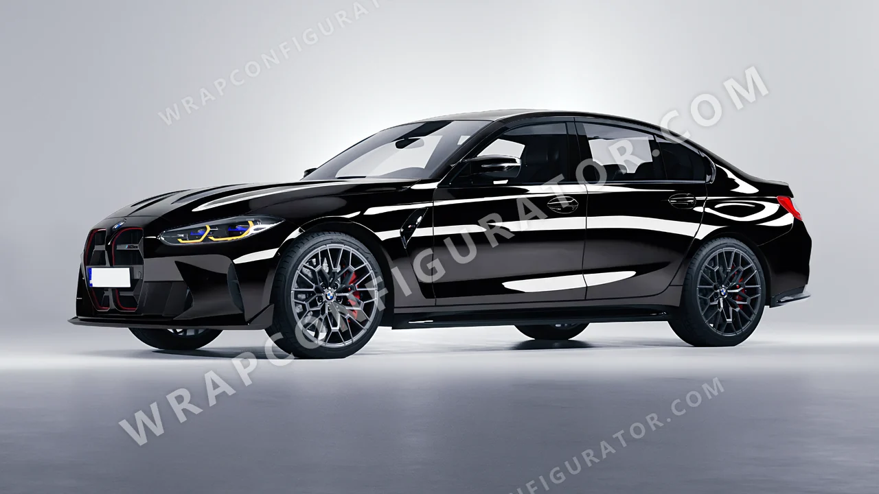 Black BMW M3 CS 2023 wrapped in KPMF Black K88021