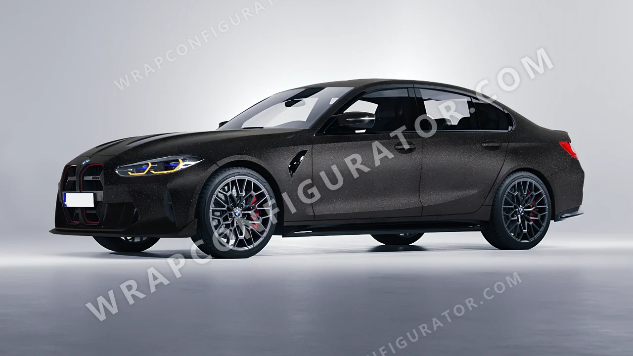 Black BMW M3 CS 2023 wrapped in KPMF Black Matt K89021